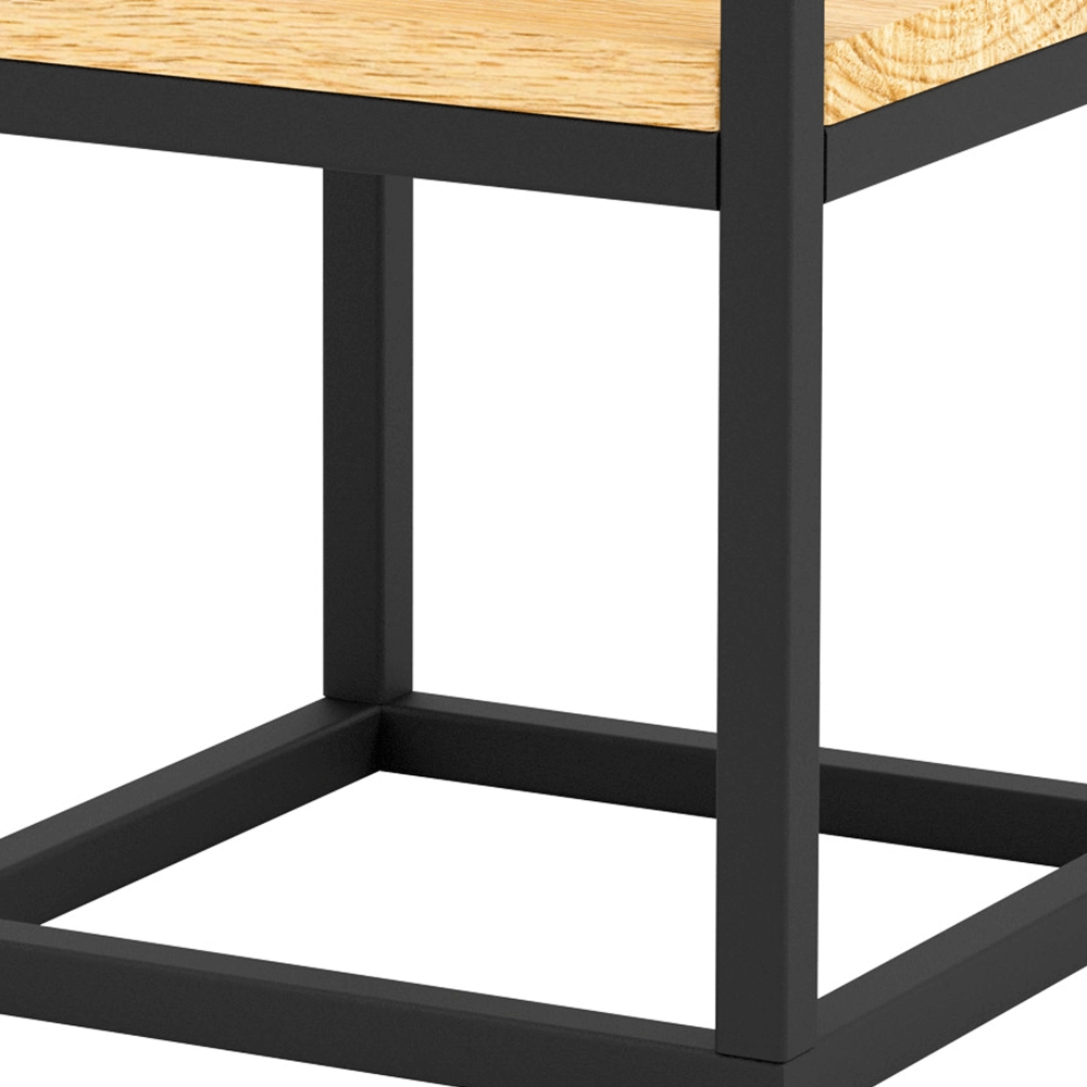 Lampe de table Libertad noir avec du bois Eglo 9002759997977