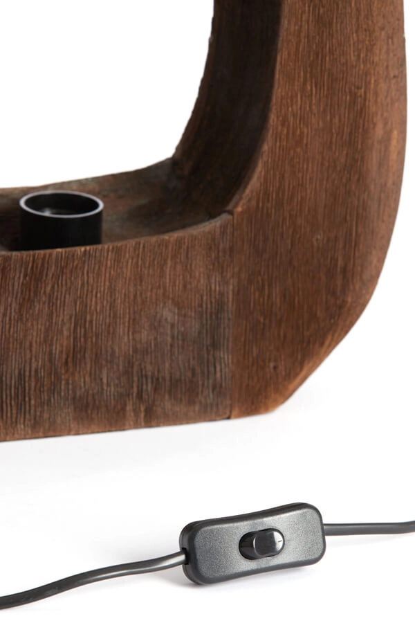 Lampe de table en bois foncé Kelafo 33 x 40 cm Light & Living 8717807691080