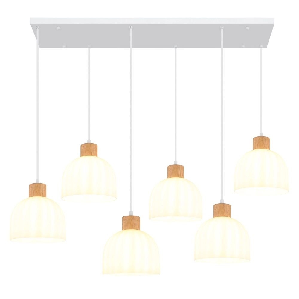 Lampe suspendue à 6 lampes Swanson Blanc Globo 9007371584000