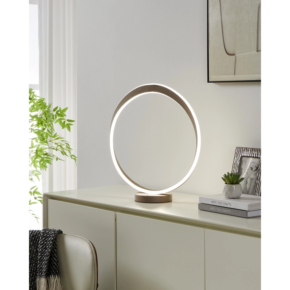Lampe de table de conception Camerota brun sable Eglo 9008606391356