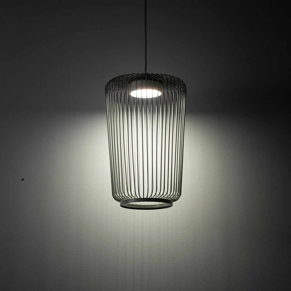 Lampe cage Kenai vert sauge Ø 20cm Lyora 5903139122252