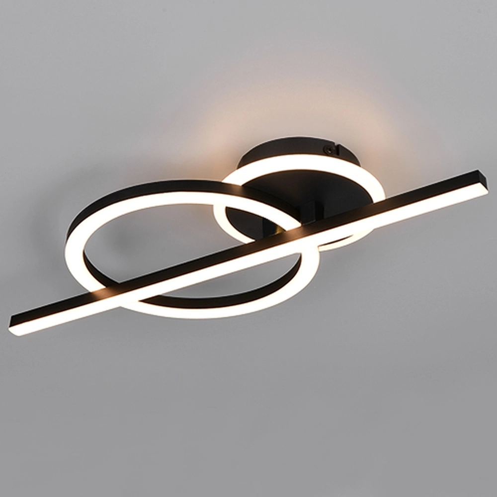 Lampe de plafond Welis Noir moderne Trio 4017807704433