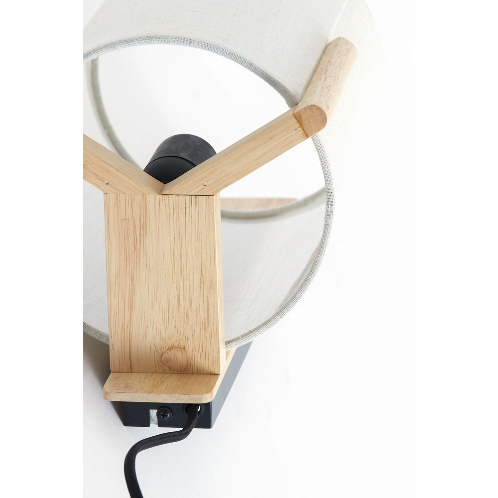 Lampe murale à design danois Litto naturel avec du lin Light & Living 8717807792756