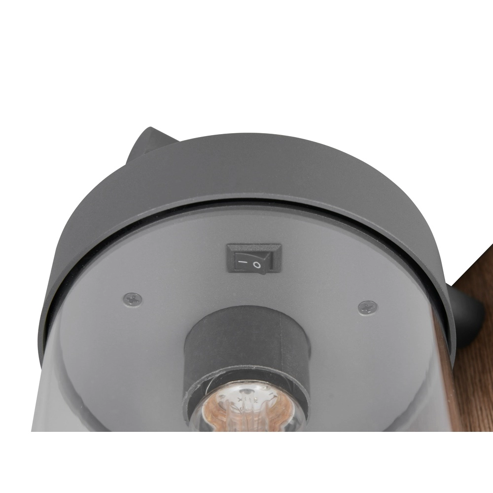 Applique murale Sambesi Gris avec bois Trio 4017807647587