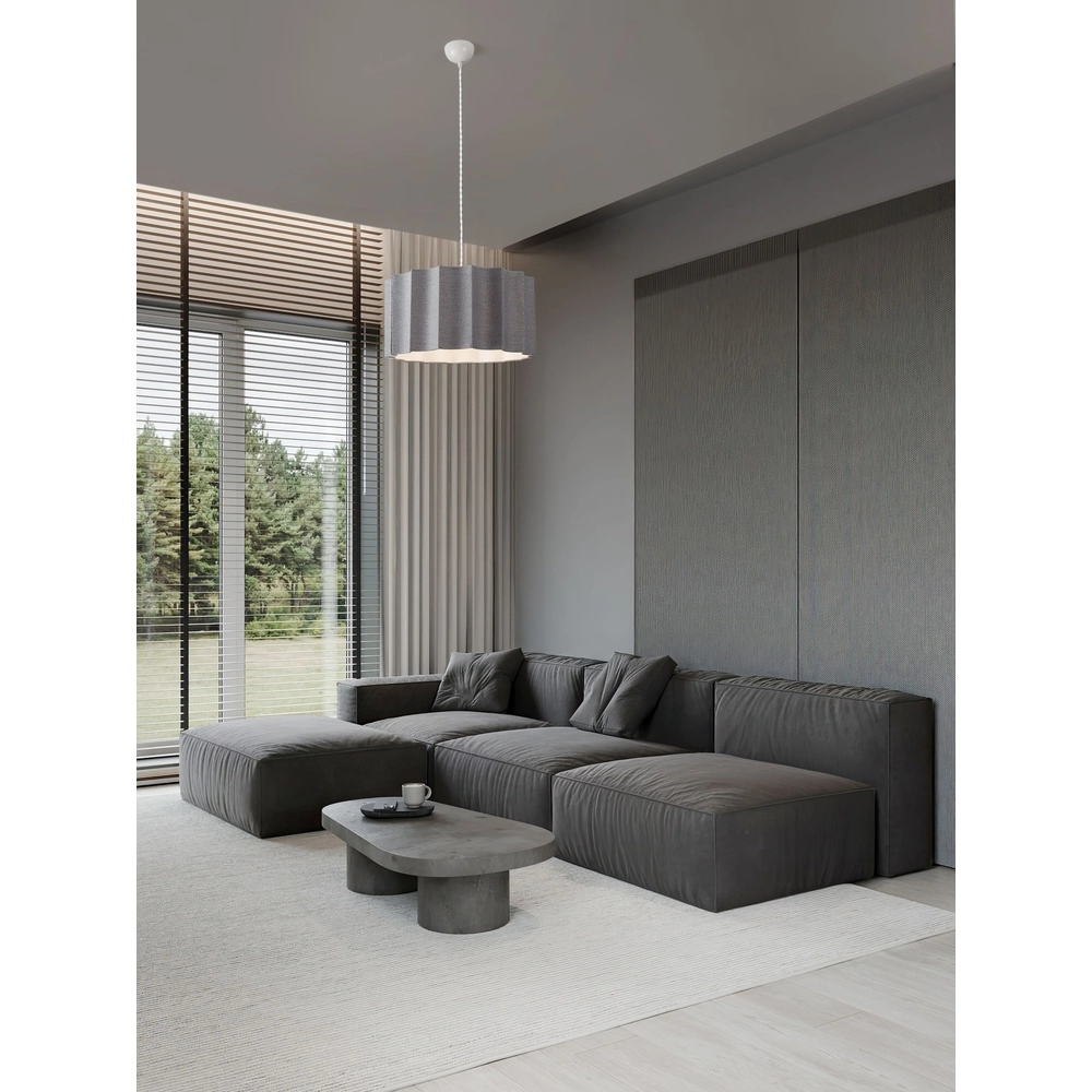 Lampe pendante de conception Alve gris Ø 45cm