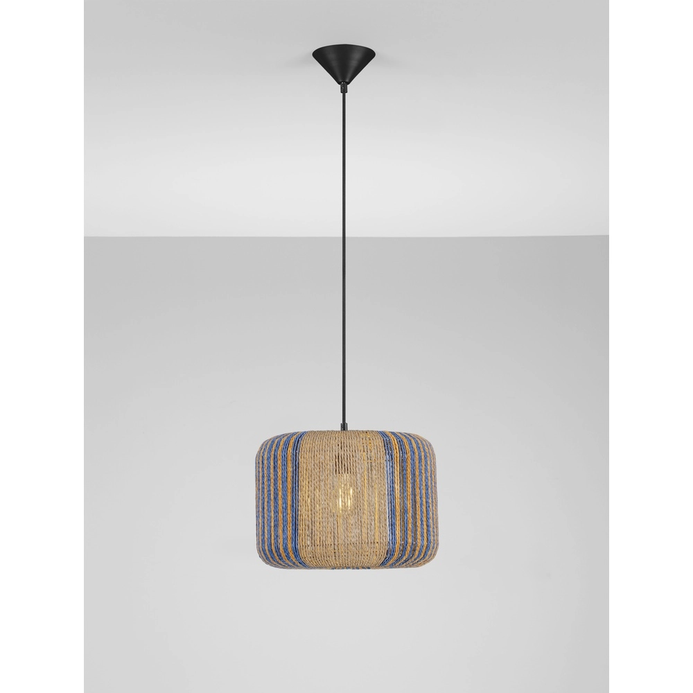 Suspension Abby Ø 33cm marron avec bleu Suspension Abby Ø 33cm marron avec bleu