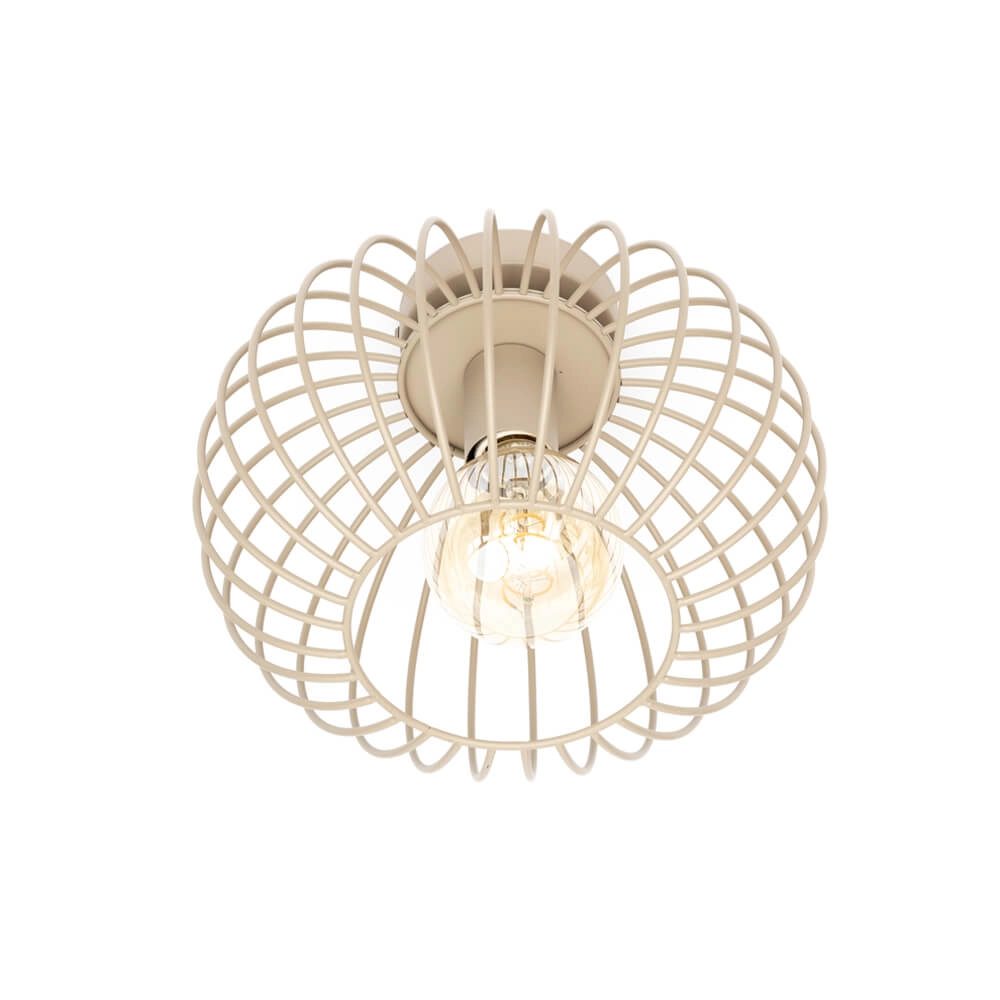 Plafonnier en fil Wire Ø 30cm couleur sable
