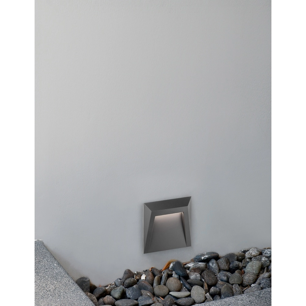 Applique murale carrée Luton 12,5 cm gris Applique murale carrée Luton 12,5 cm gris