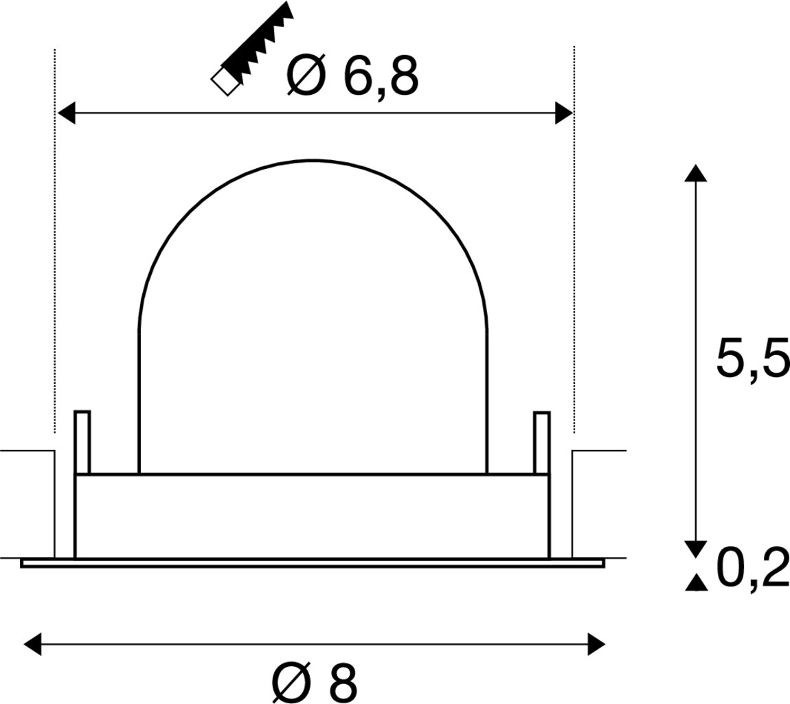Spot encastré Numinos Gimble XS noir 2700K - 20 deg SLV 4024163307284