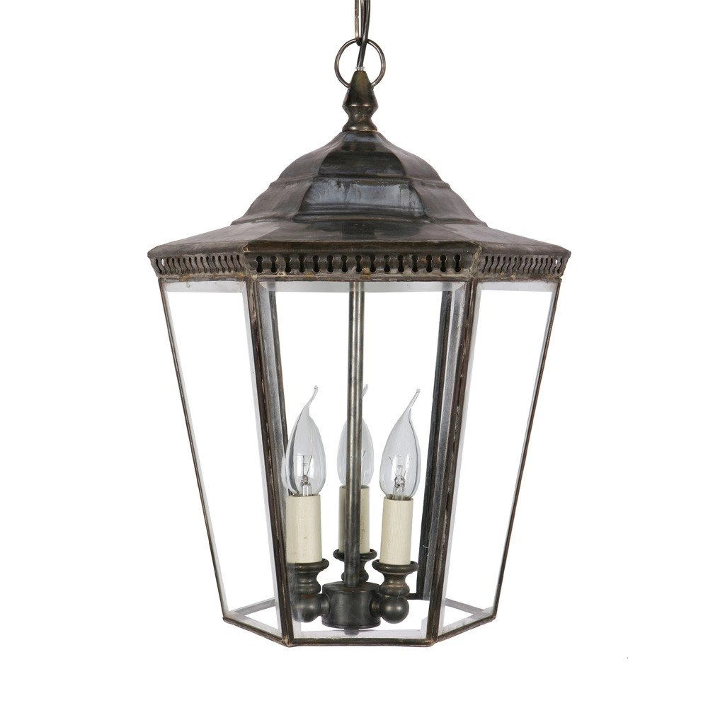 Lampe suspendue antique Chelsea 3 lumières - cuivre antique (ant) Limehouse