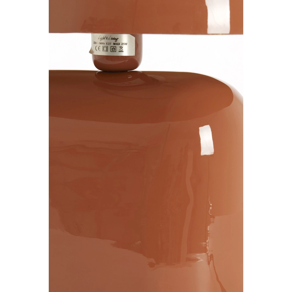 Lampe de table Todd ovale - orange foncé brillant Light & Living 8717807818951