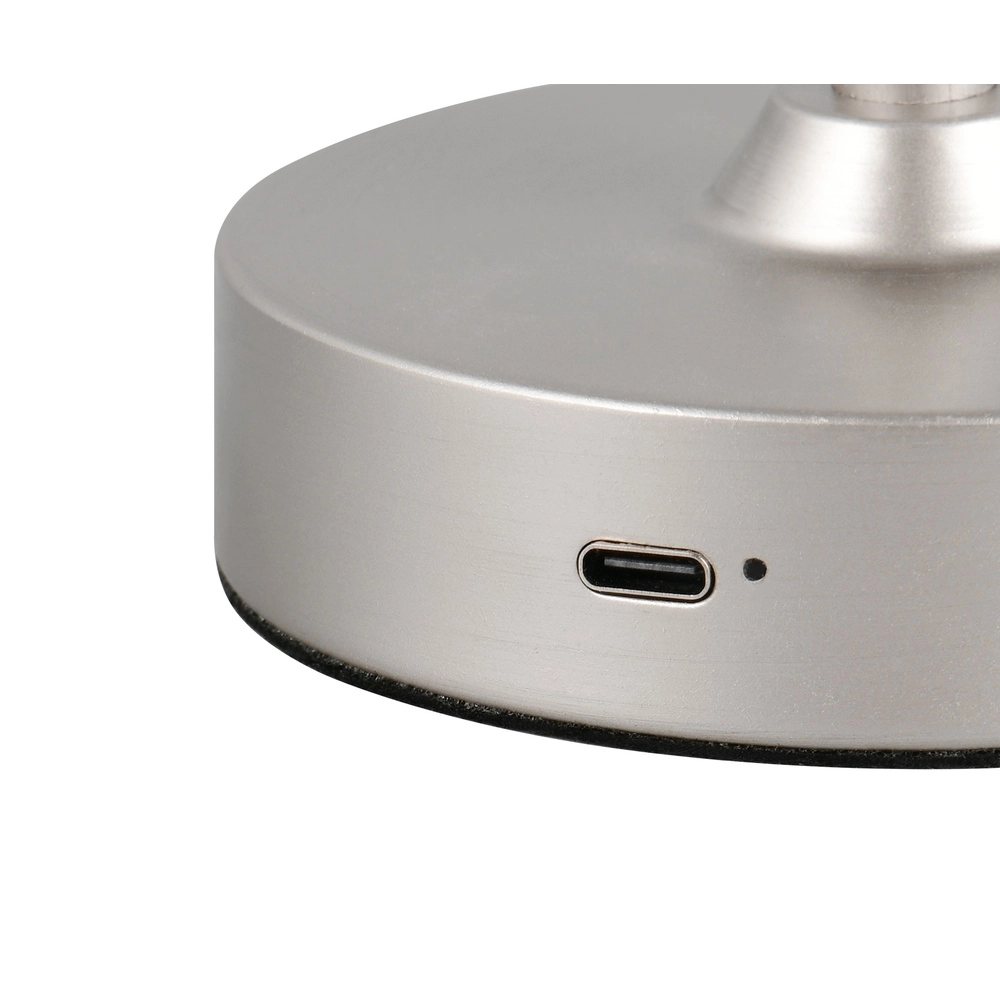 Lampe de table Kenny nickel avec capuchon noir Trio 4017807655056