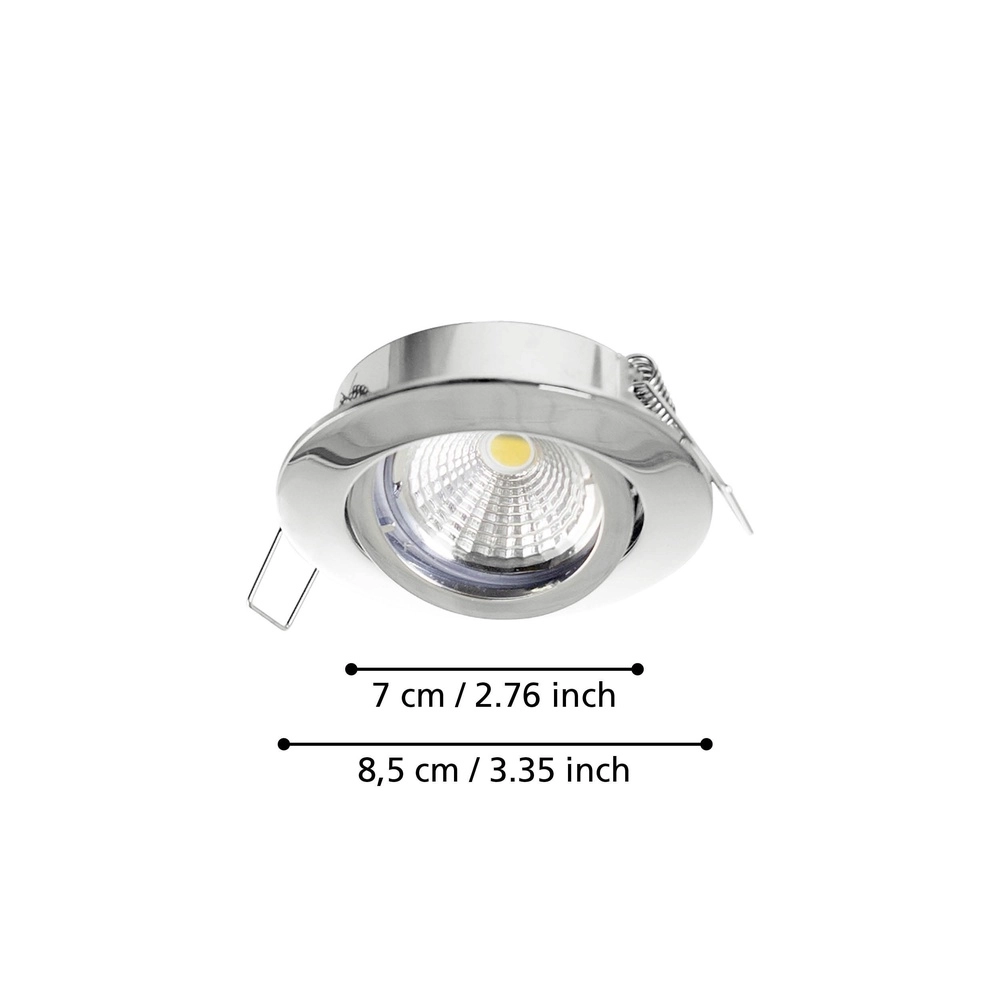 Projecteur encastré Tedo 1 Chrome Eglo 9002759953553