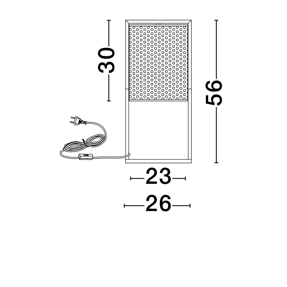 Lampe de table Erto noir et rotin Lyora 5212017455833