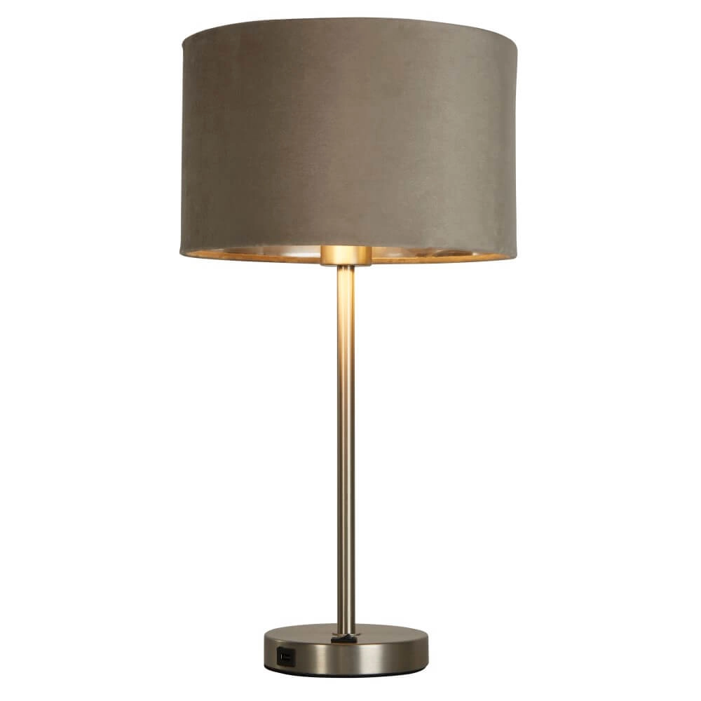 Jolie lampe de table Finn or avec de la crème Searchlight 5053423257235