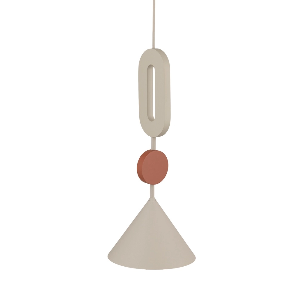 Lampe pendante unique Drops Color brun sable Ø 20,5 cm Lyora 5903139111928