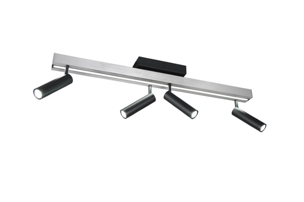 Spot LED 4 lumières Zeno métal avec du noir Trio 4017807614619