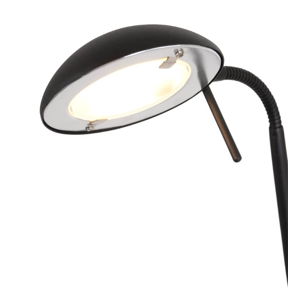 Lampe de lecture noire Biron avec LED Steinhauer 8712746146844