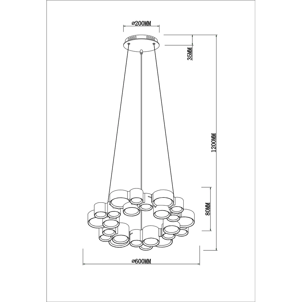 Lampe pendante de conception Darla Noir Globo 9007371592463