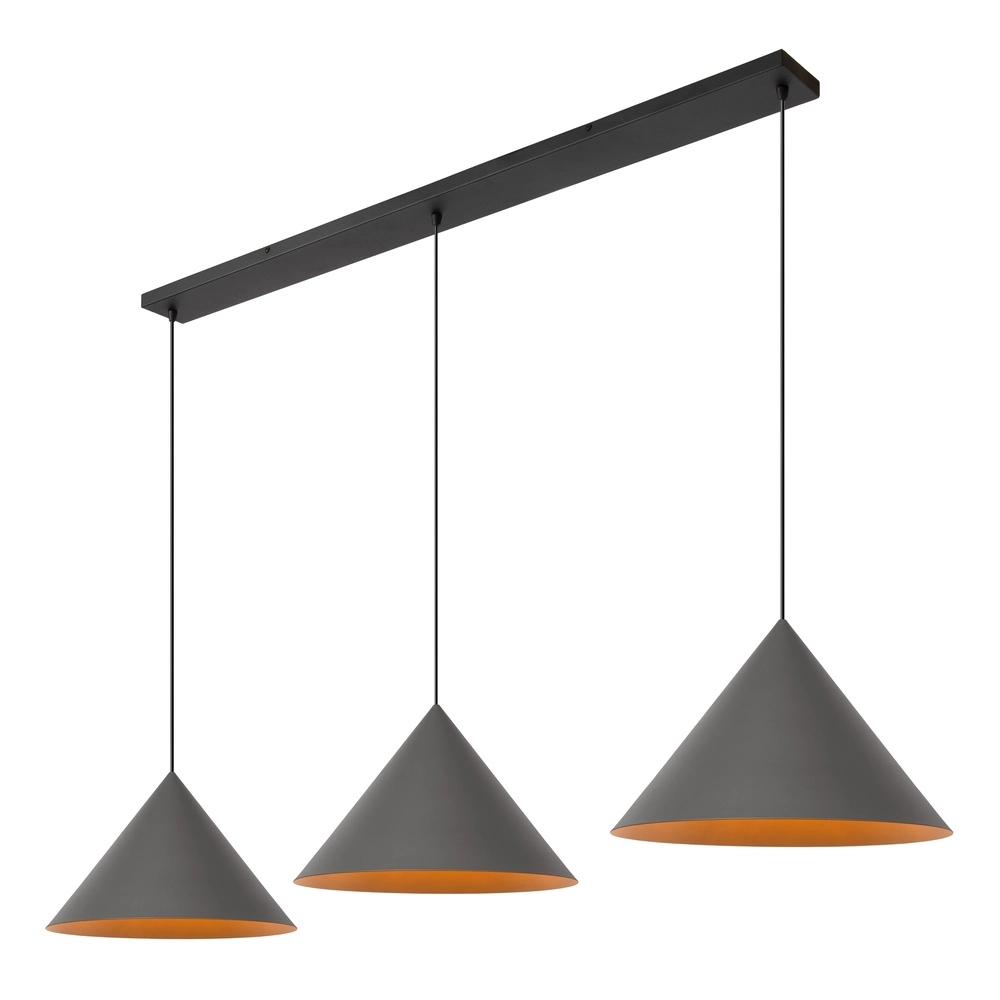 Lampe pendante à 3 lampes Spitze gris Lucide Vibes 5411212212184