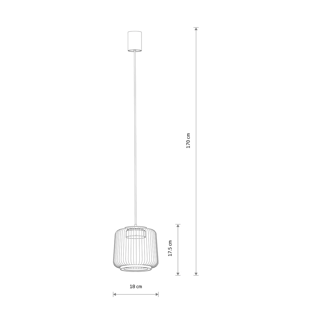 Lampe cage Kenai brun sable Ø 18cm Lyora 5903139122177