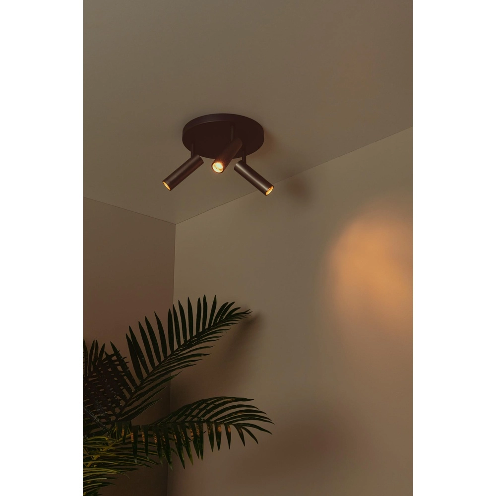 Lampe de plafond élégante Grado Gris métallique 3 clairs Lucide 5411212221735