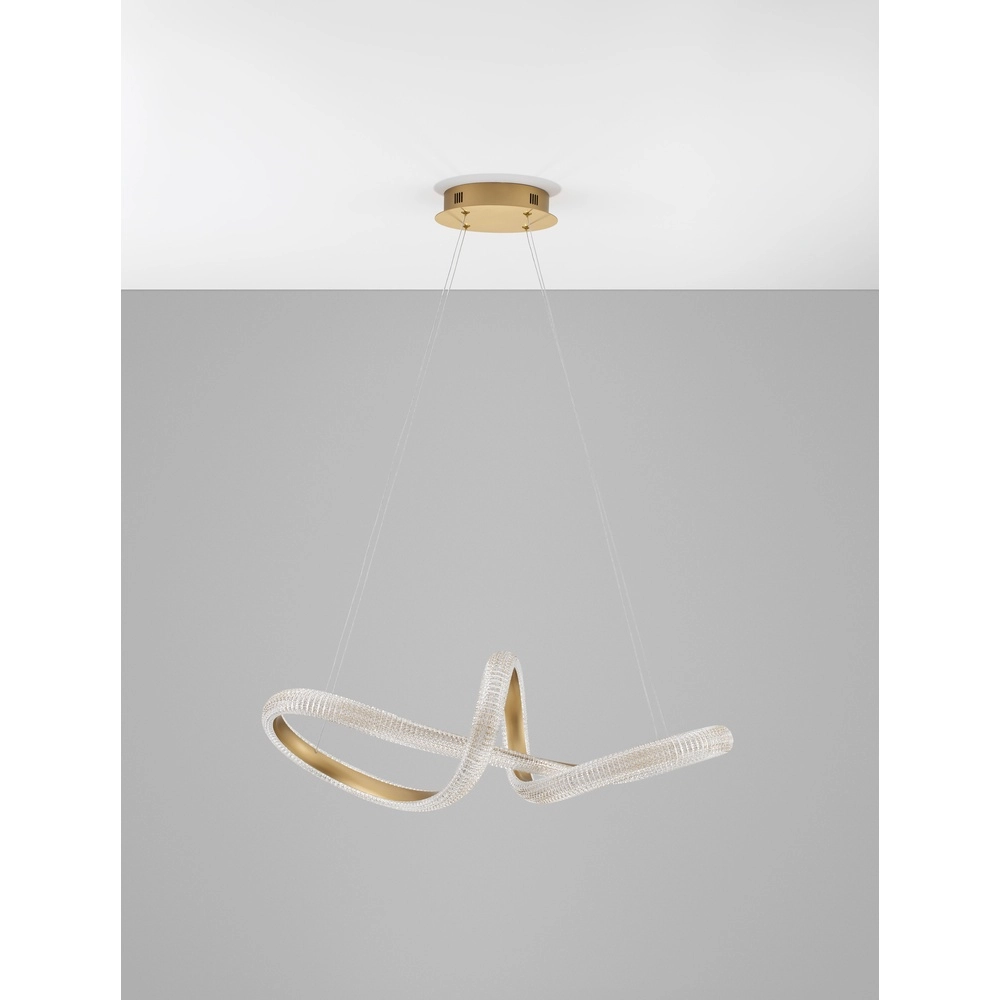 Suspension Medora Curl doré 75cm Lyora 5212017433442