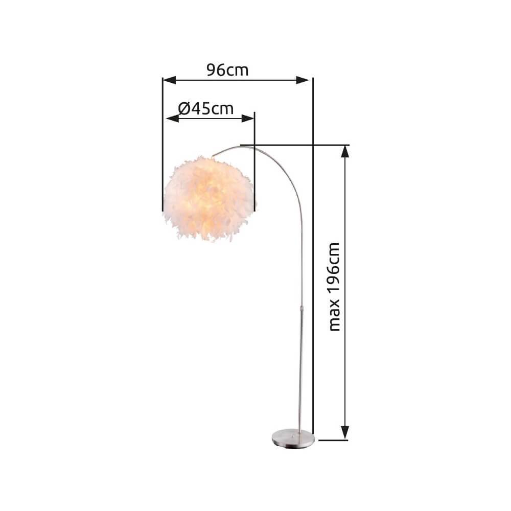 Lampadaire blanc Katunga Ø 45cm Globo 9007371350445