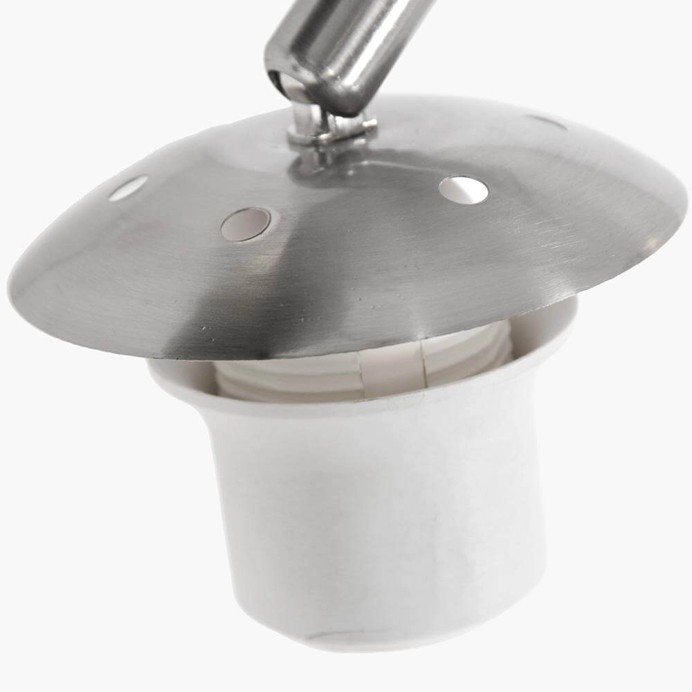 Lampe à arc Sparkled Light métal avec abat-jour blanc Steinhauer 8712746173116