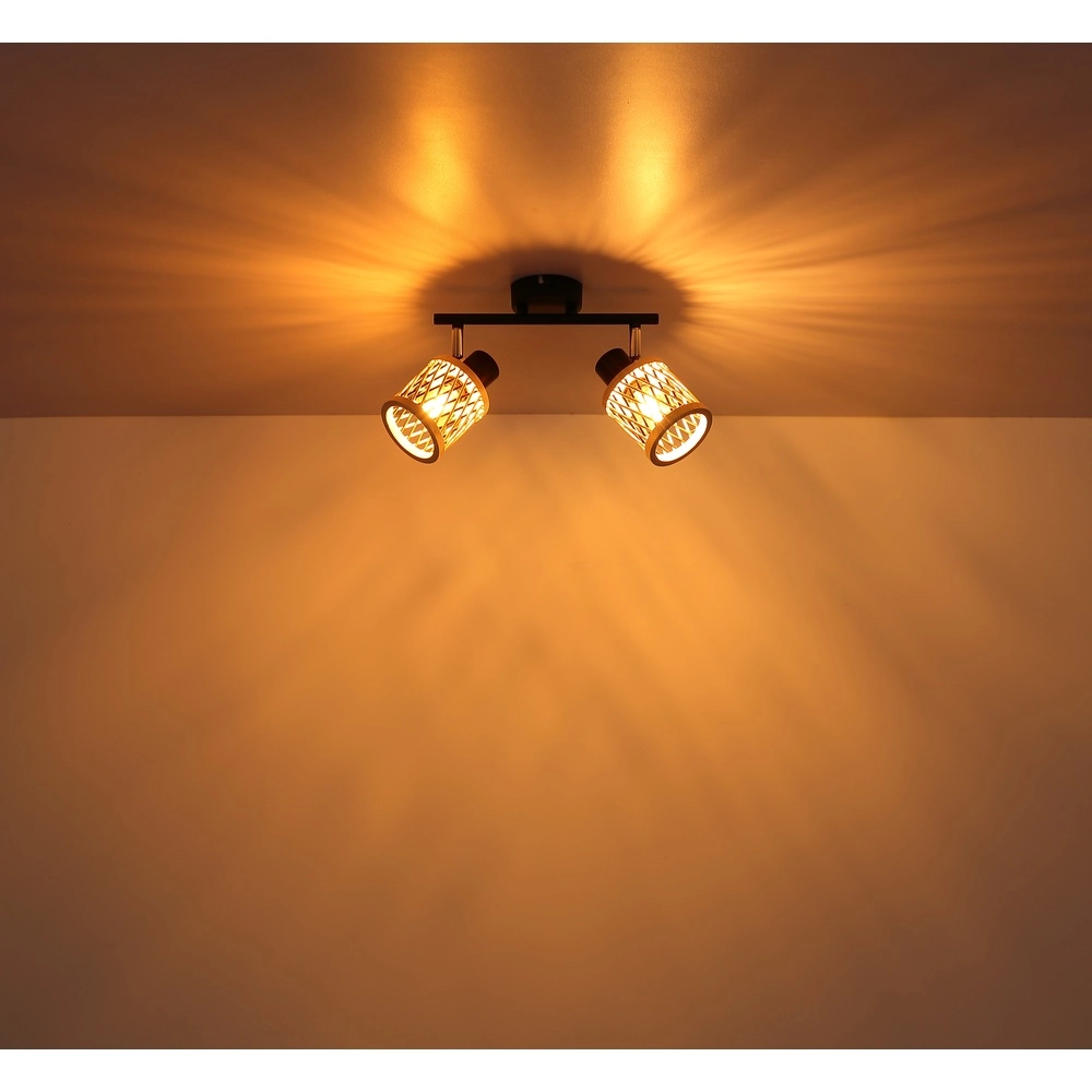Lampe murale Mali 2-noir clair avec capuchons Globo 9007371531714
