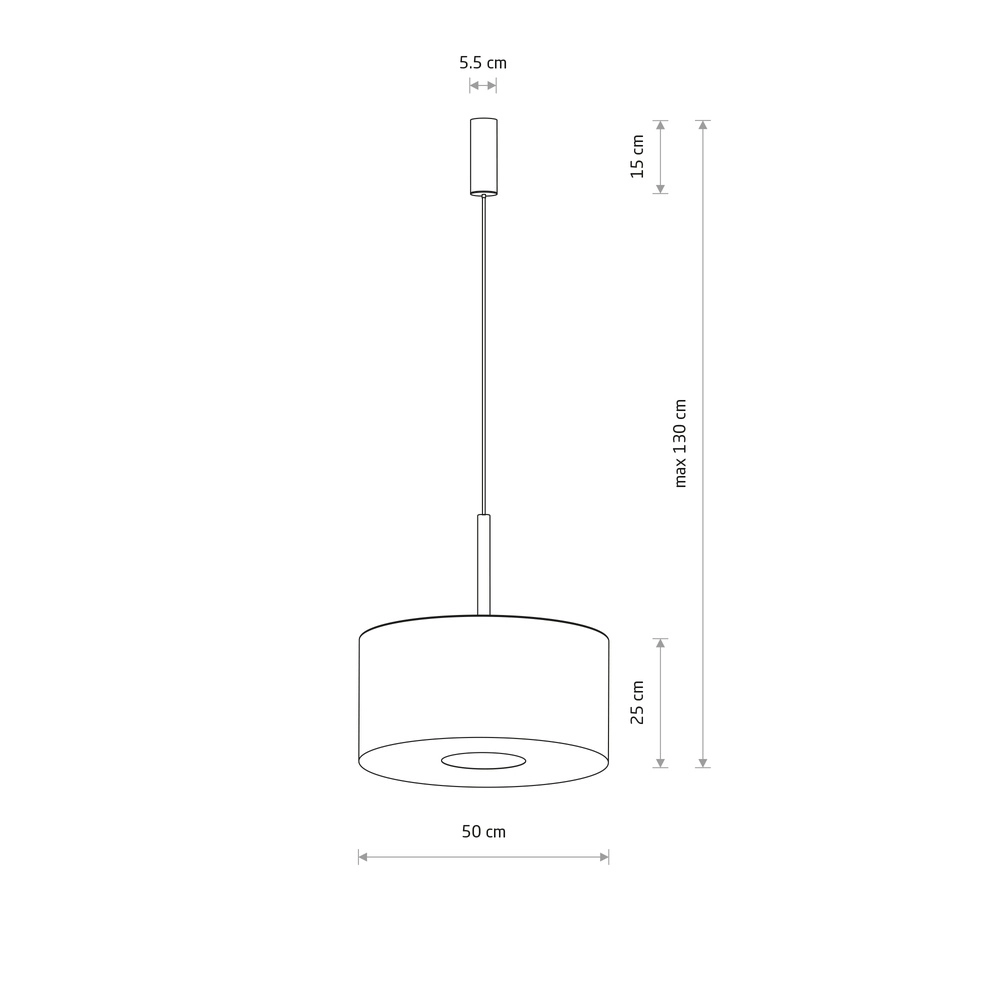 Lampe suspendue Amarela Mélange noir Ø 23cm Lyora 5903139116596