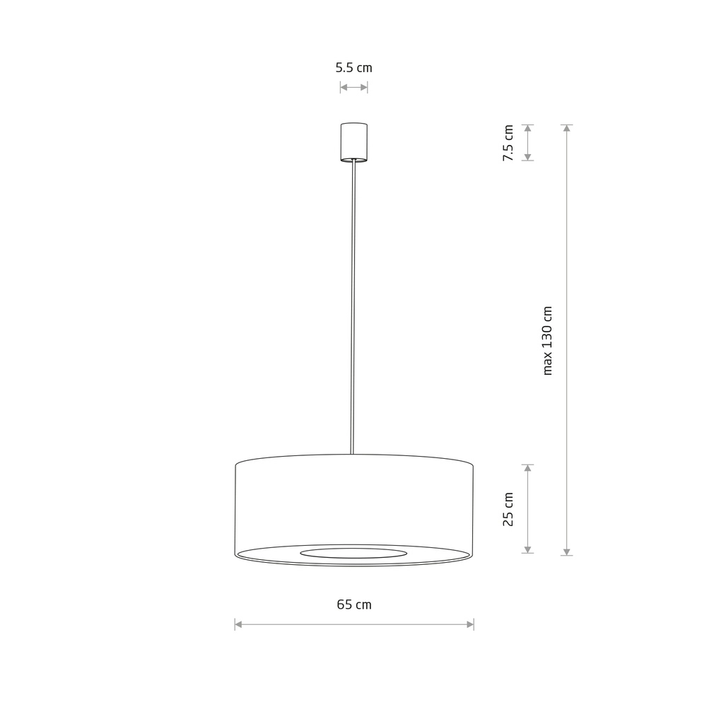 Lampe suspendue Cedro brun sable Ø 65cm Lyora 5903139116664