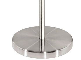 Lampadaire Pasteri 28cm nickel mat avec nuance blanche Eglo 9002759951641