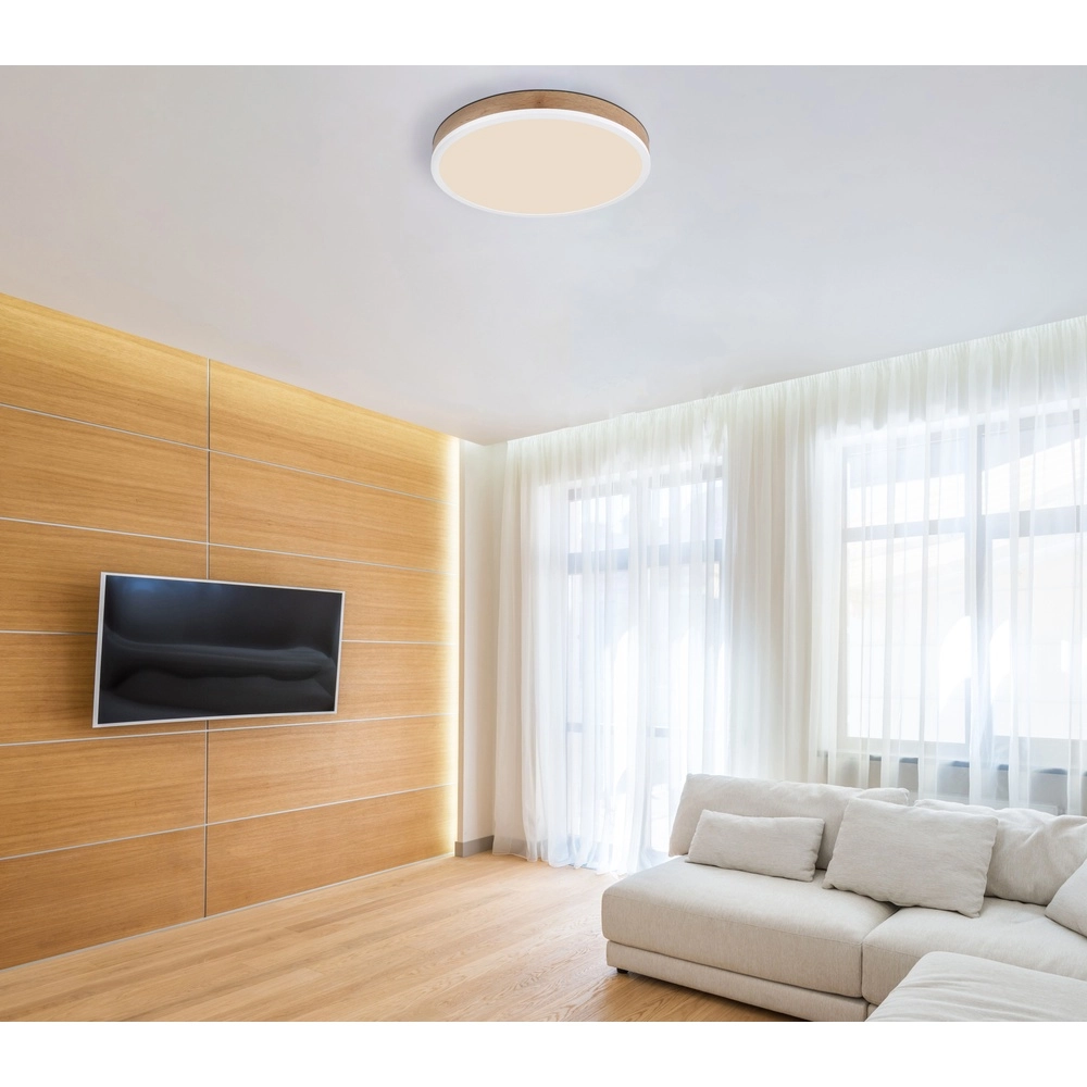 Lampe de plafond à design Doro Ø 45 cm de bois Globo 9007371451166