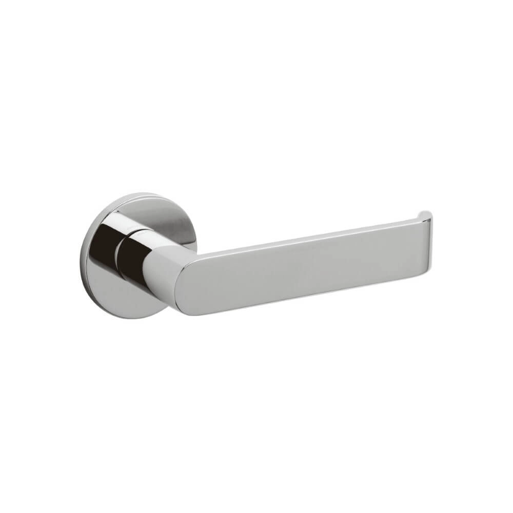 Poignée de porte design Beta sur rosace chrome