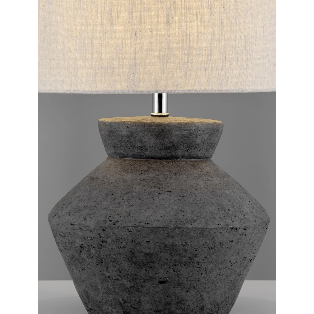 Lampe de table Plumage anthracite avec teinte crème Lyora 5212017468239