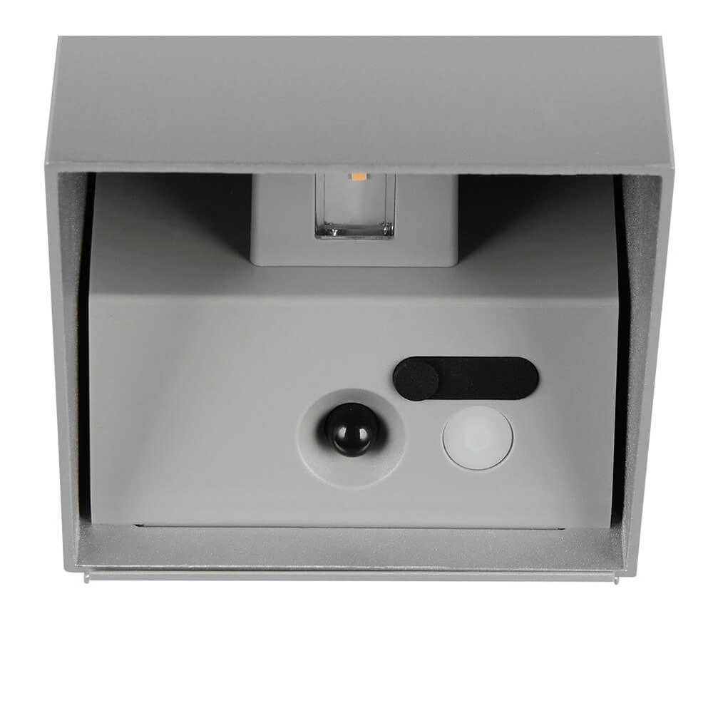 Applique murale rechargeable Genie gris argenté avec capteur Trio 4017807636383