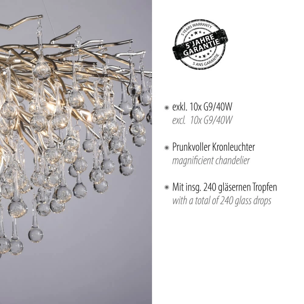 Lustre unique Icicle métal Paul Neuhaus 4012248352137