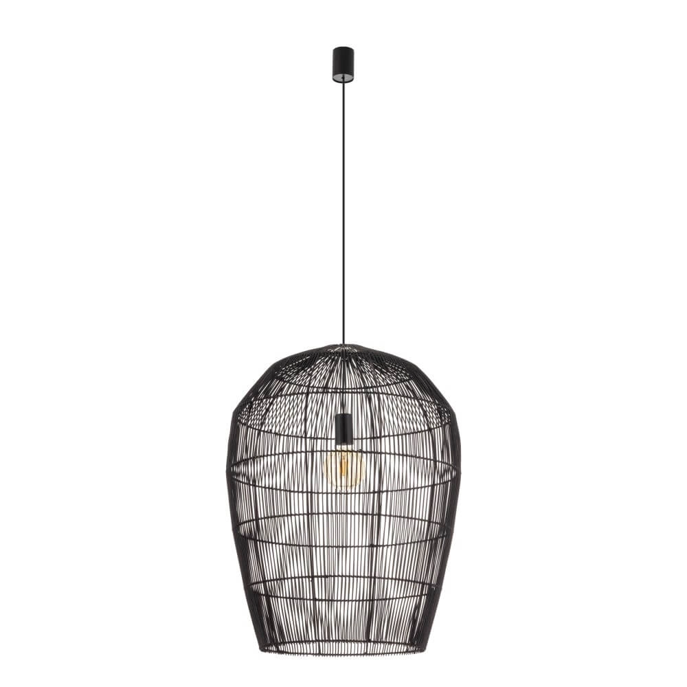 Suspension en rotin Haiti L Ø 53,5cm noir