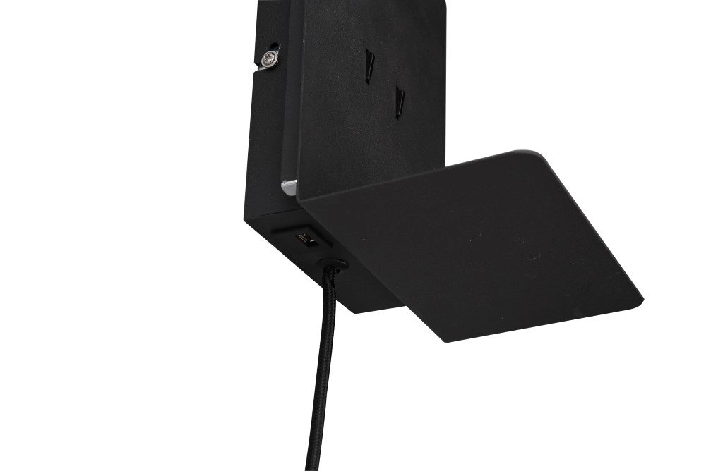 Applique murale Element avec étagère noir mat Trio 4017807399882