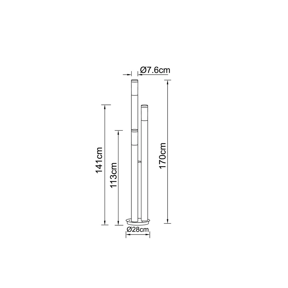 Lampe de jardin à 3 lumières Boston Acier inoxydable Globo 9007371108145