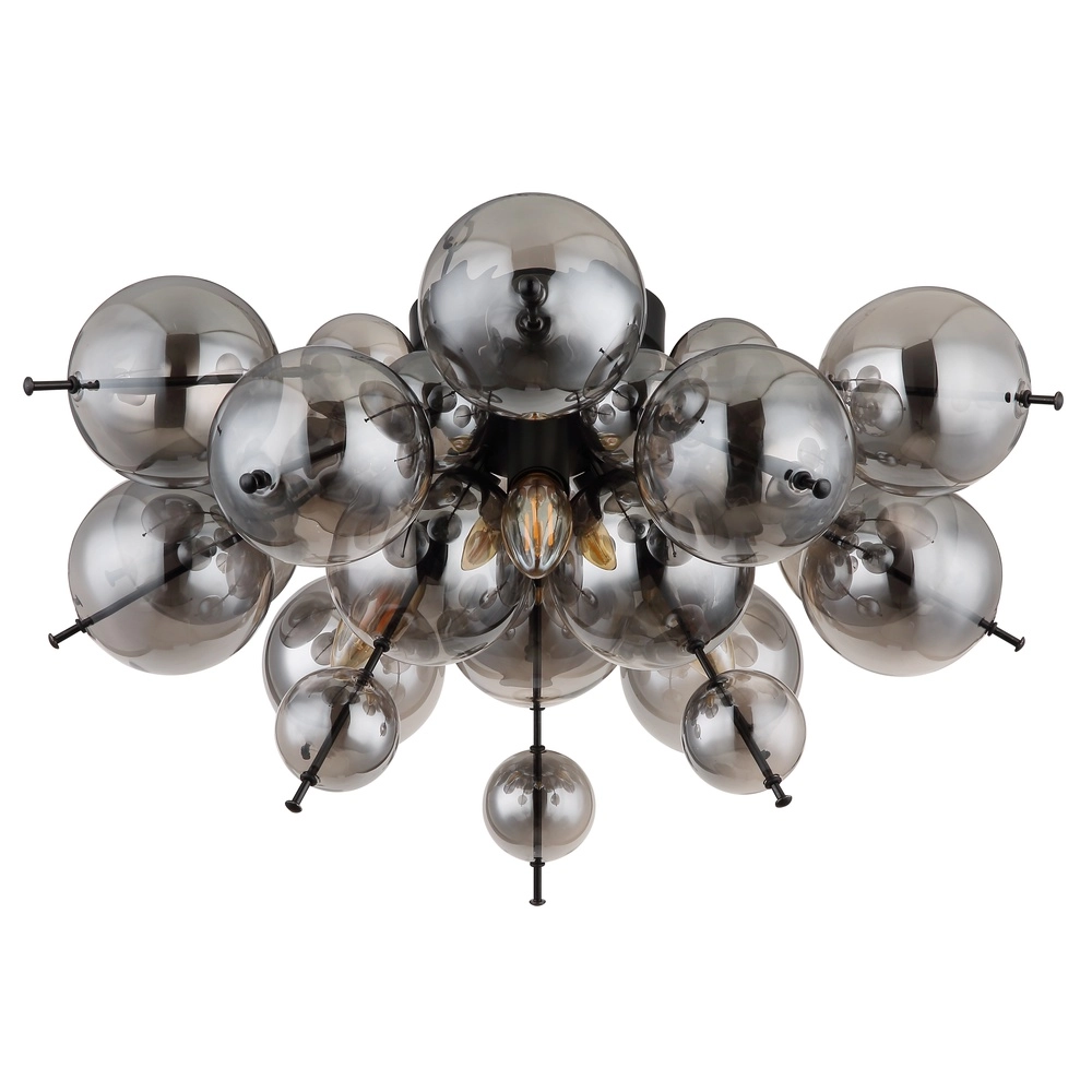 Lampe de plafond unique Udo Verre fumé Globo 9007371449637