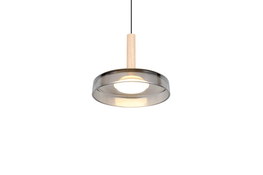 Lampe suspendue LED Celeste Ø 22cm - verre fumé Trio 4017807616880