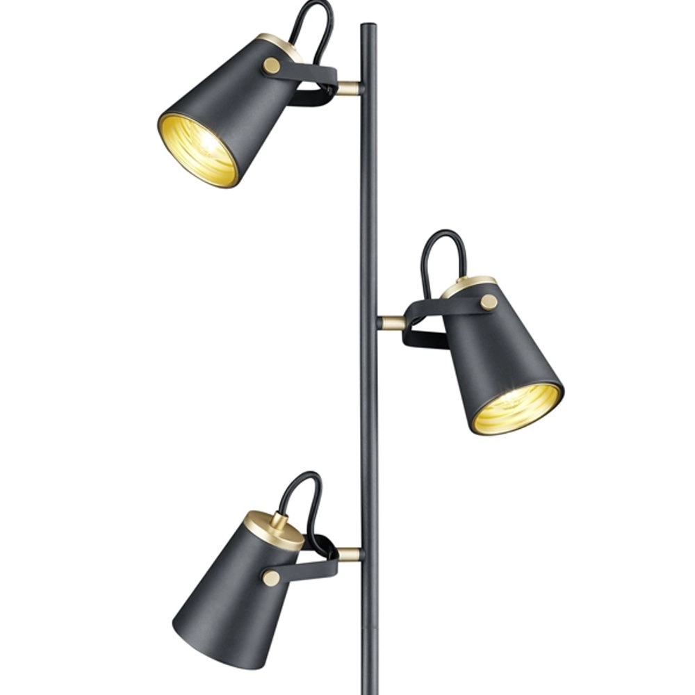 Lampe de lecture Edward 3 lumières noir avec or Trio 4017807390148