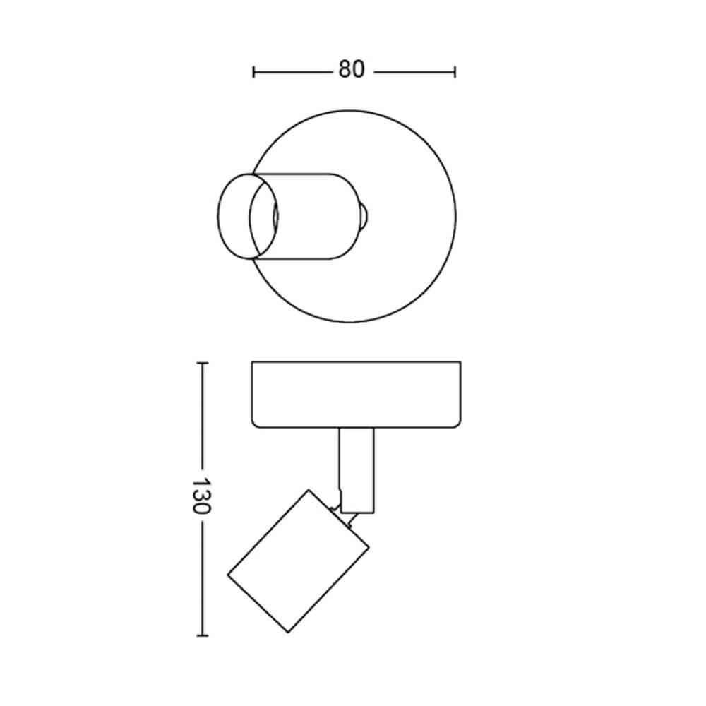 Spot mural noir Limbali Philips 8719514465213