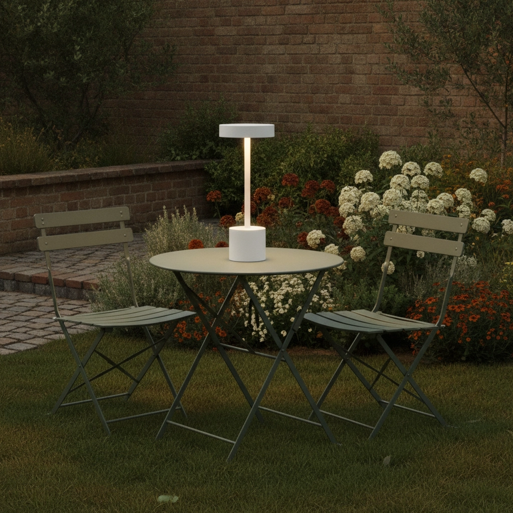 Lampe de table design Fumo Blanc rechargeable