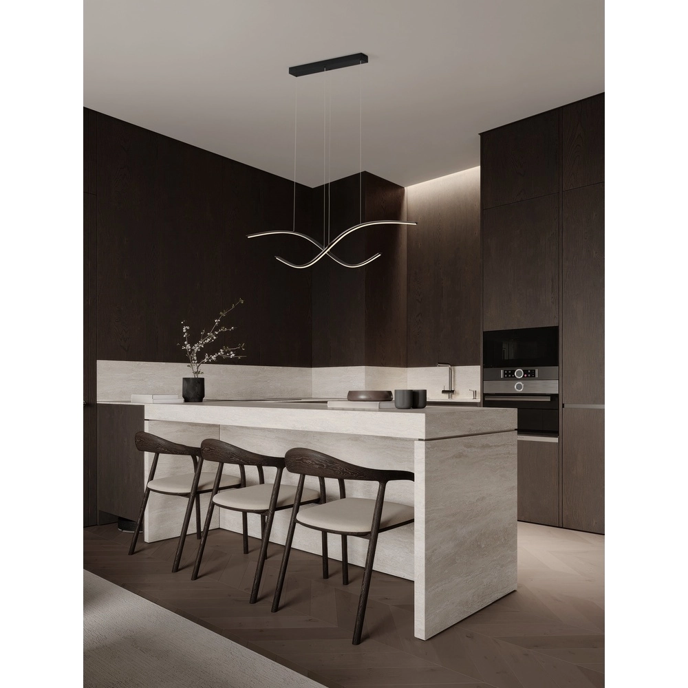 Lampe suspendue curl Brio noir Lyora 5212017479839