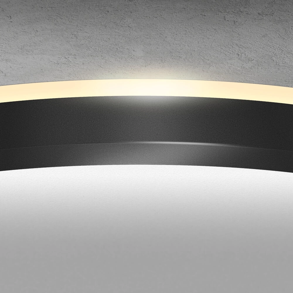 Plafonnier noir Ruby Ø 30cm avec capteur ETH 8720195308522