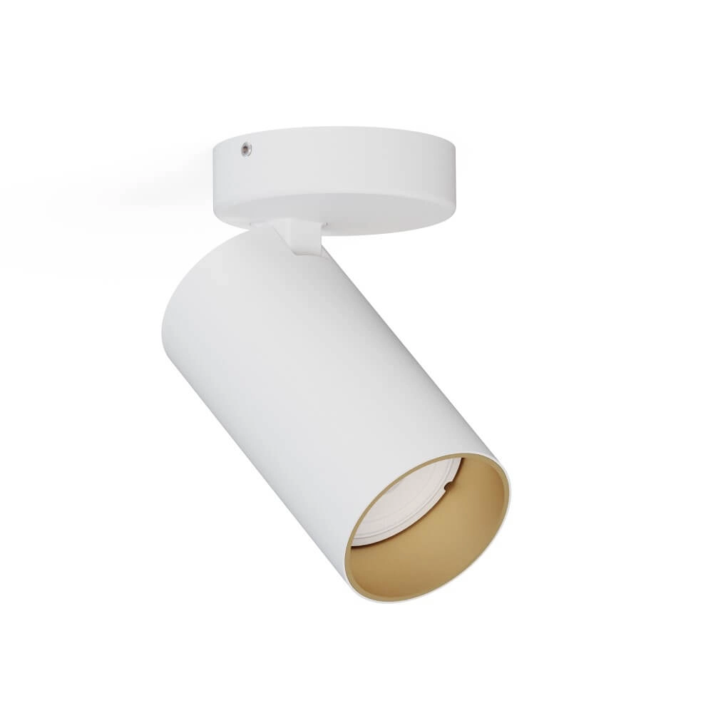 Spot en saillie inclinable Mono blanc avec de l'or Spot en saillie inclinable Mono blanc avec de l'or