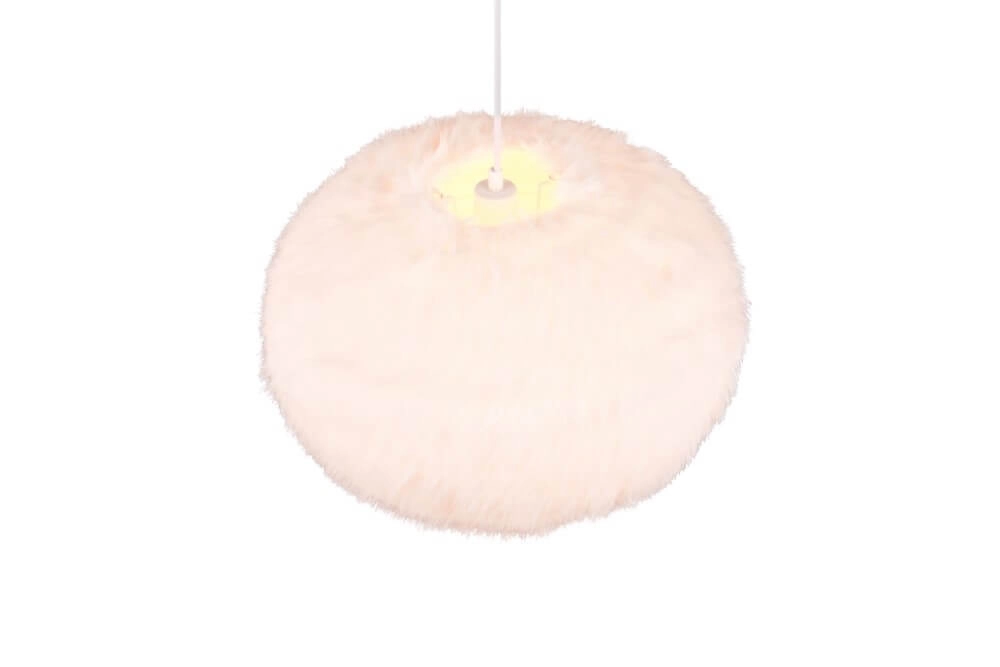 Lampe suspendue en tissu Furry crème Ø 50cm Trio 4017807600117